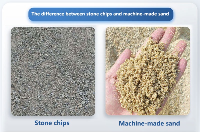 The difference between stone chips and machine-made sand and manufacturer recommendations